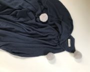 blanket soft waffle pompy navy 3